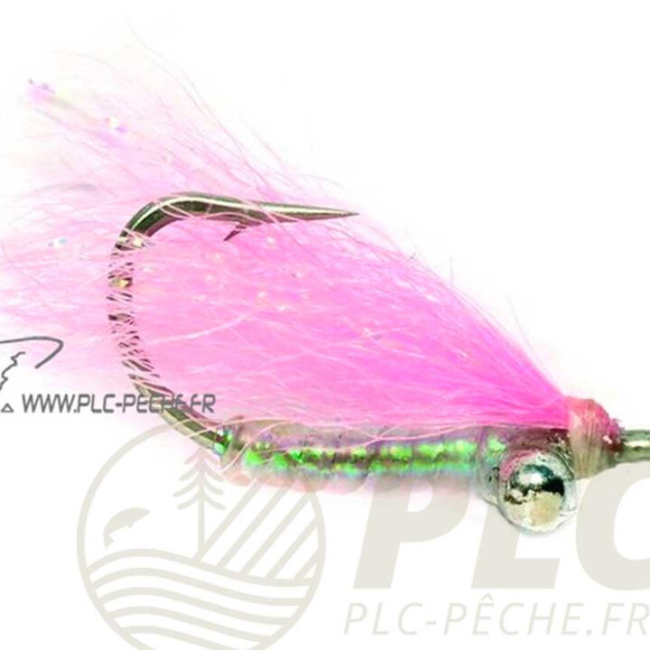 Mouche Mer FULLING MILL Bonefish Crazy Charlie Pink Stealth