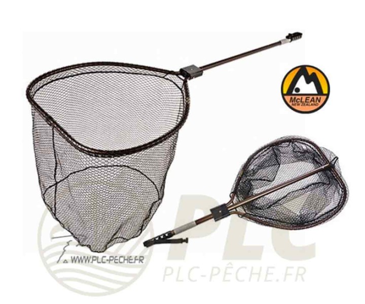 Épuisette Saumon MCLEAN R140 Maille Rubber + Peson Intégré