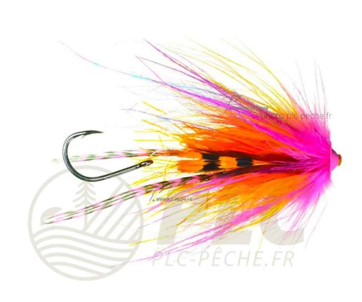 Mouche Tube Fly AQUAFLIES Saumon/Steelhead Stu's Turbo Cone orange/pink