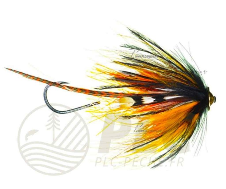 Mouche Tube Fly AQUAFLIES Saumon/Steelhead Stu's Turbo Cone black/orange