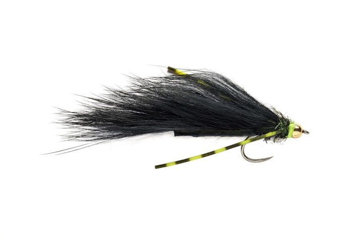 Mouche Streamer FULLING MILL Flexi Black Zonker Barbless | PLC-PECHE.FR