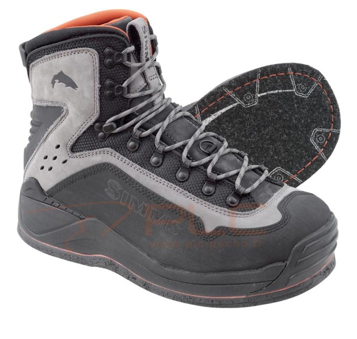 Chaussures de Wading SIMMS G3 Guide Boot Feutre Steel Grey | PLC-PECHE.FR