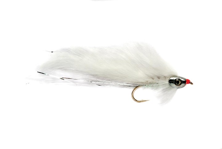 Mouche Streamer FULLING MILL White Zonker Skullhead | PLC-PECHE.FR