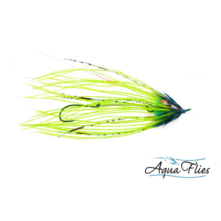 Mouche steelhead intruder Senyo's OCD chartreuse - PLC FLY SHOP