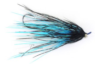 Mouche steelhead Stu's mini ostrich intruder blue/black - PLC FLY SHOP