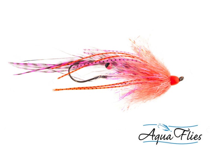Mouche steelhead intruder ultra squid pink/orange - PLC FLY SHOP