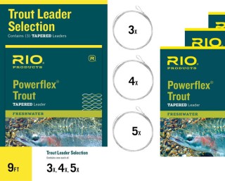 Bas de Ligne Rio Powerflex Assortis 9 ' (2,70 m) (pack de 3) - PLC FLY SHOP