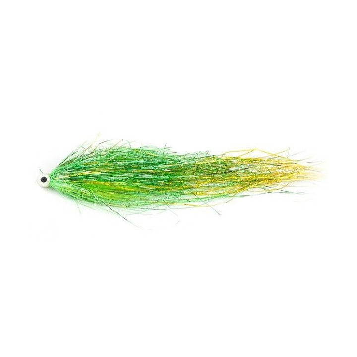 Mouche brochet pike tube Niklaus Bauer green gold - PLC FLY SHOP