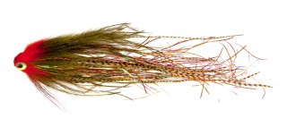 Mouche brochet pike tube Niklaus Bauer sheep head red head